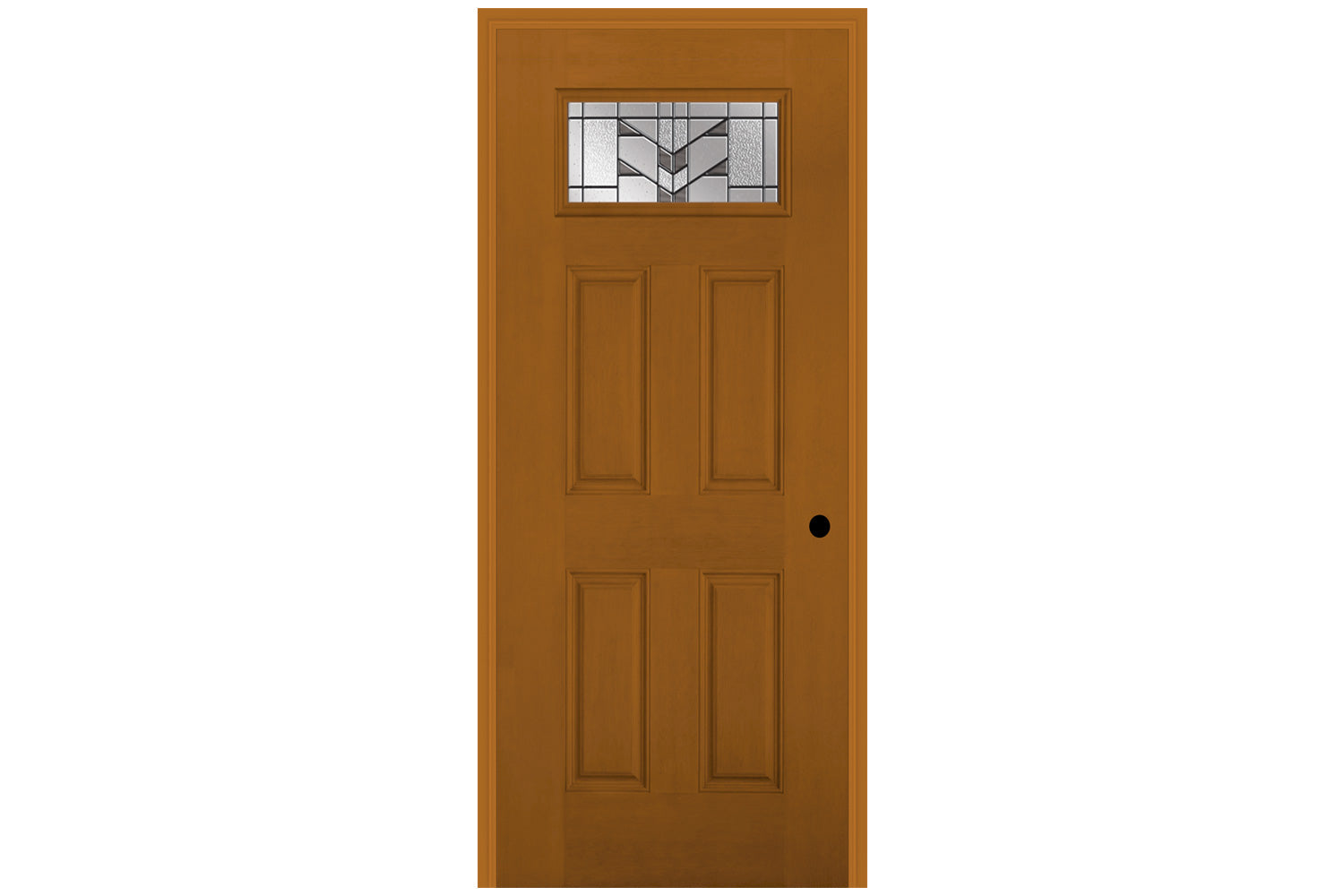 Masonite Belleville Fir Textured 4 Panel Door Rectangle Lite with Frontier Glass