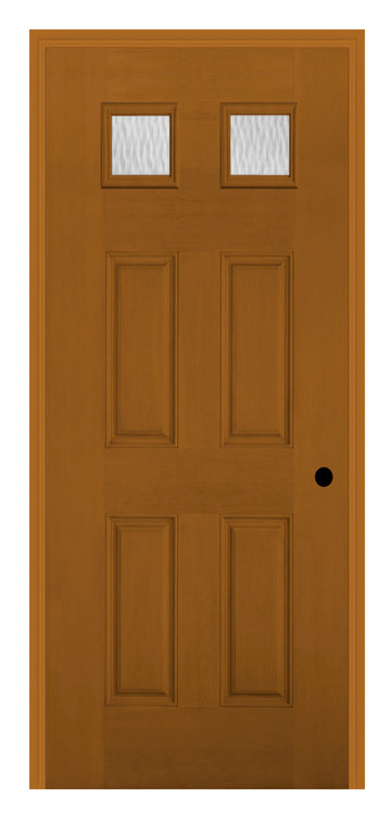 Masonite Belleville Fir Textured Door 4 Panel Twin Lite with Double Water Glass