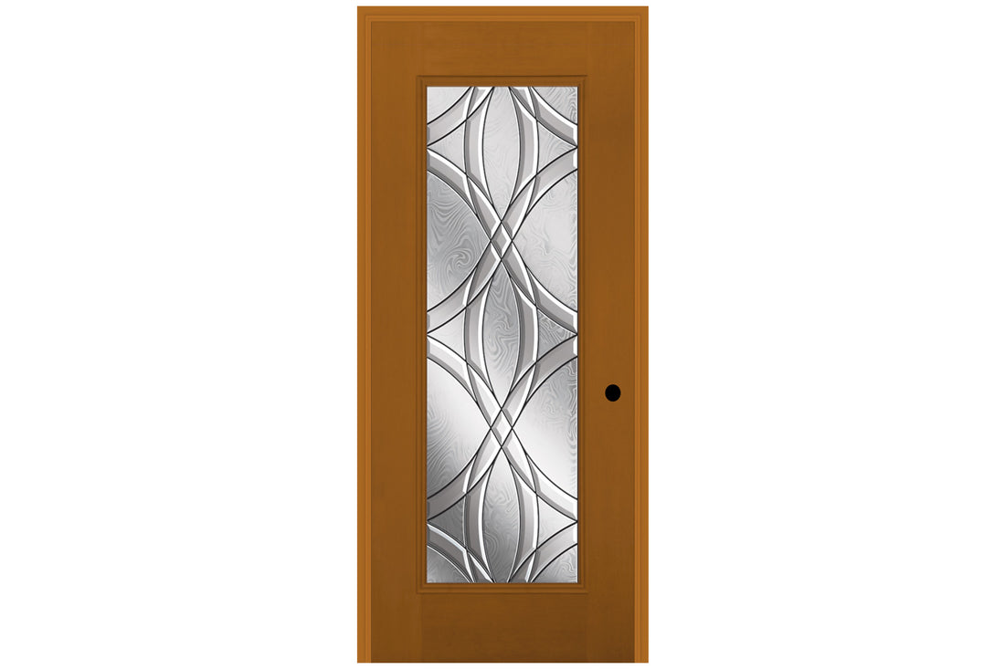 Masonite Belleville Fir Textured Door Full Lite with Chelsea Glass
