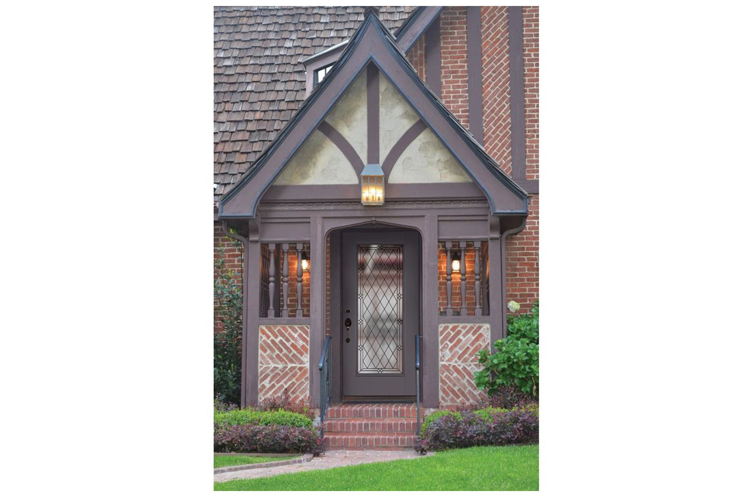 Masonite Belleville Fir Textured Door Full Lite with Chelsea Glass