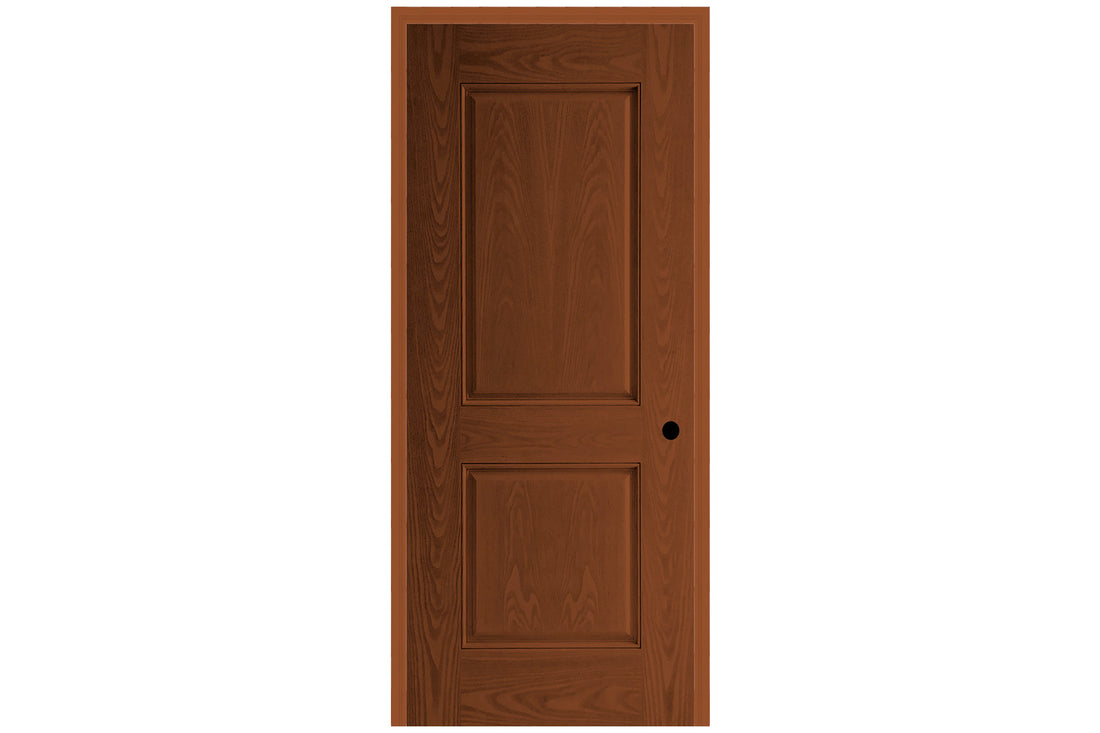 Masonite Belleville Oak Textured 2 Panel Door with No Glass