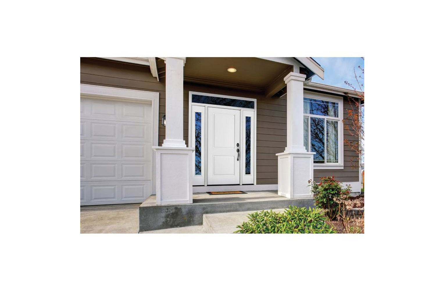 Masonite Belleville Oak Textured 2 Panel Door with No Glass