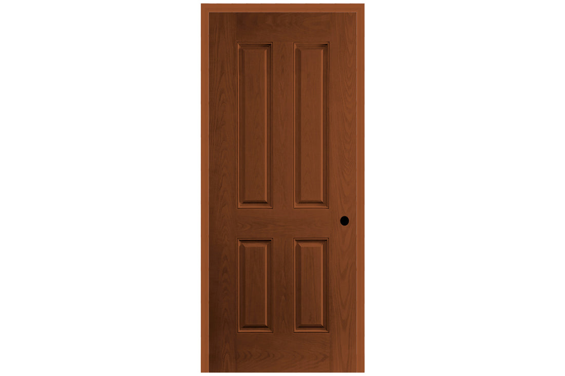 Masonite Belleville Oak Textured 4 Panel New England Door with No Glass
