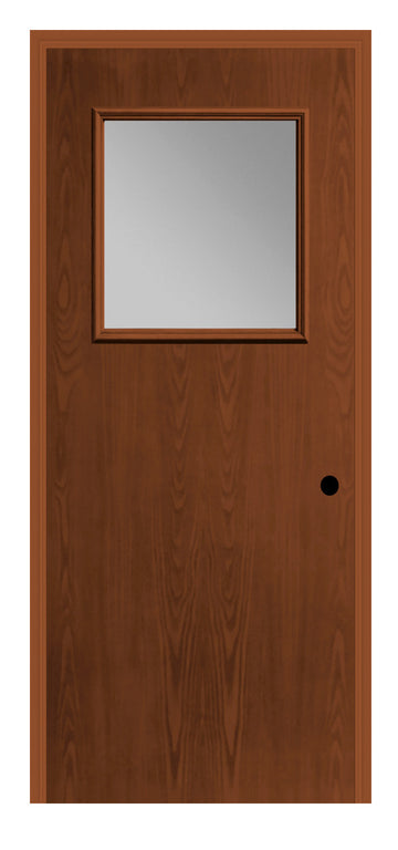 Masonite Belleville Oak Textured Door Square Lite with Clear Glass