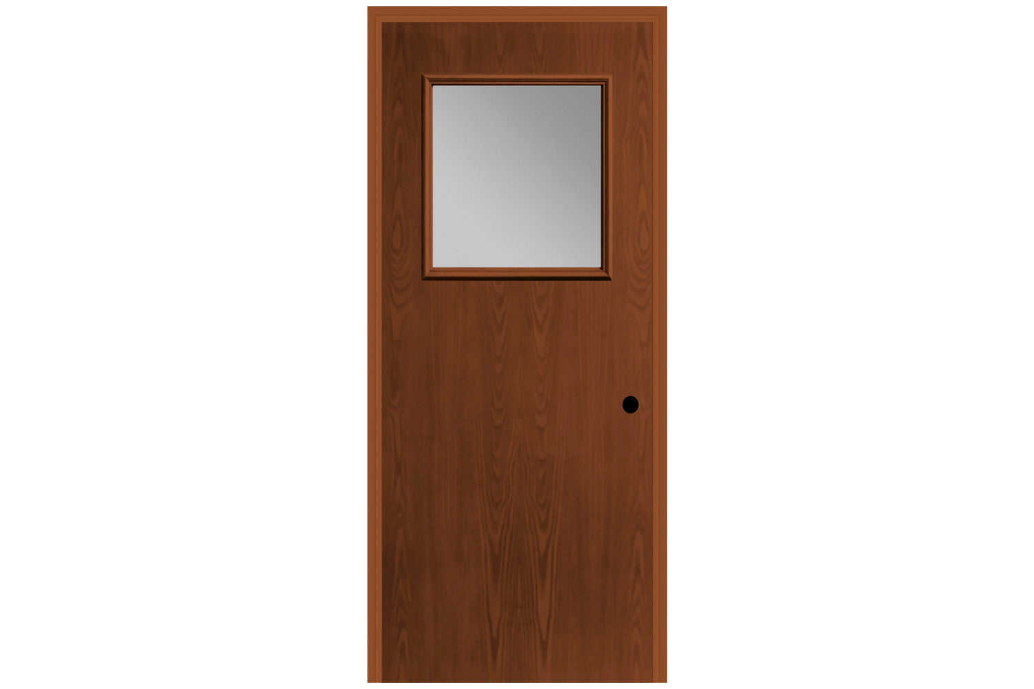 Masonite Belleville Oak Textured Door Square Lite with Clear Glass