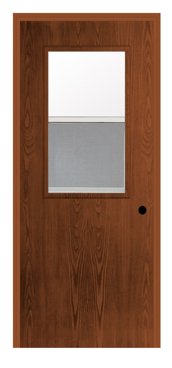 Masonite Belleville Oak Textured Flush Door Vent Lite with Clear Glass