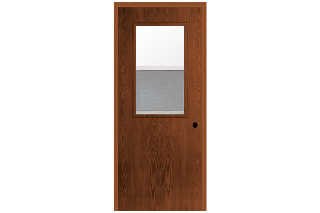 Masonite Belleville Oak Textured Flush Door Vent Lite with Clear Glass