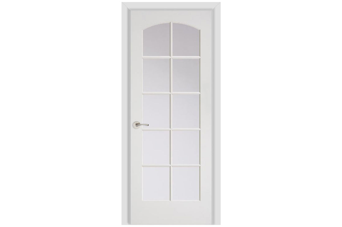 Masonite French 10 Lite Camber Top Wood Interior Door (1510A) - Single Door