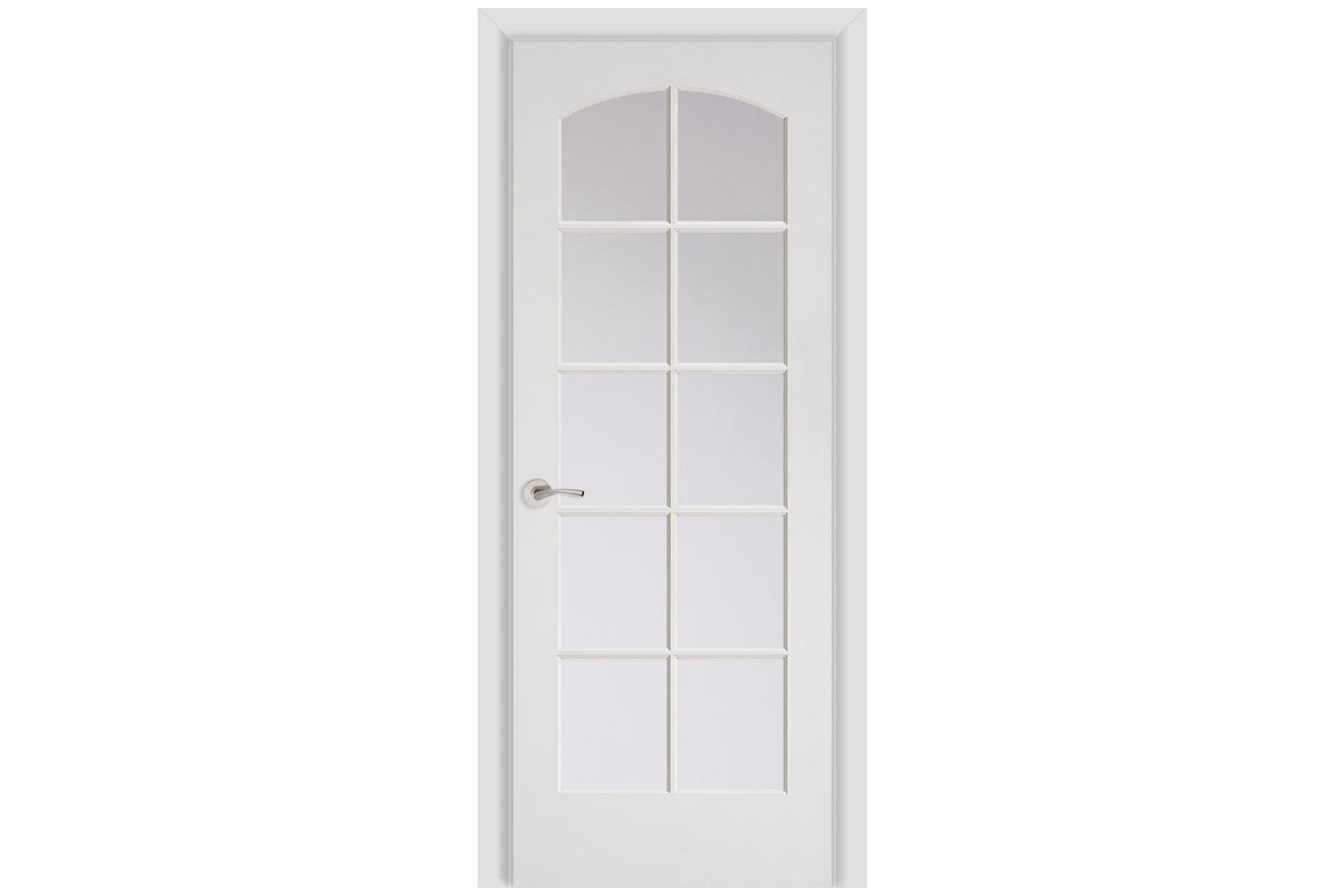 Masonite French 10 Lite Camber Top Wood Interior Door (1510A) - Single Door