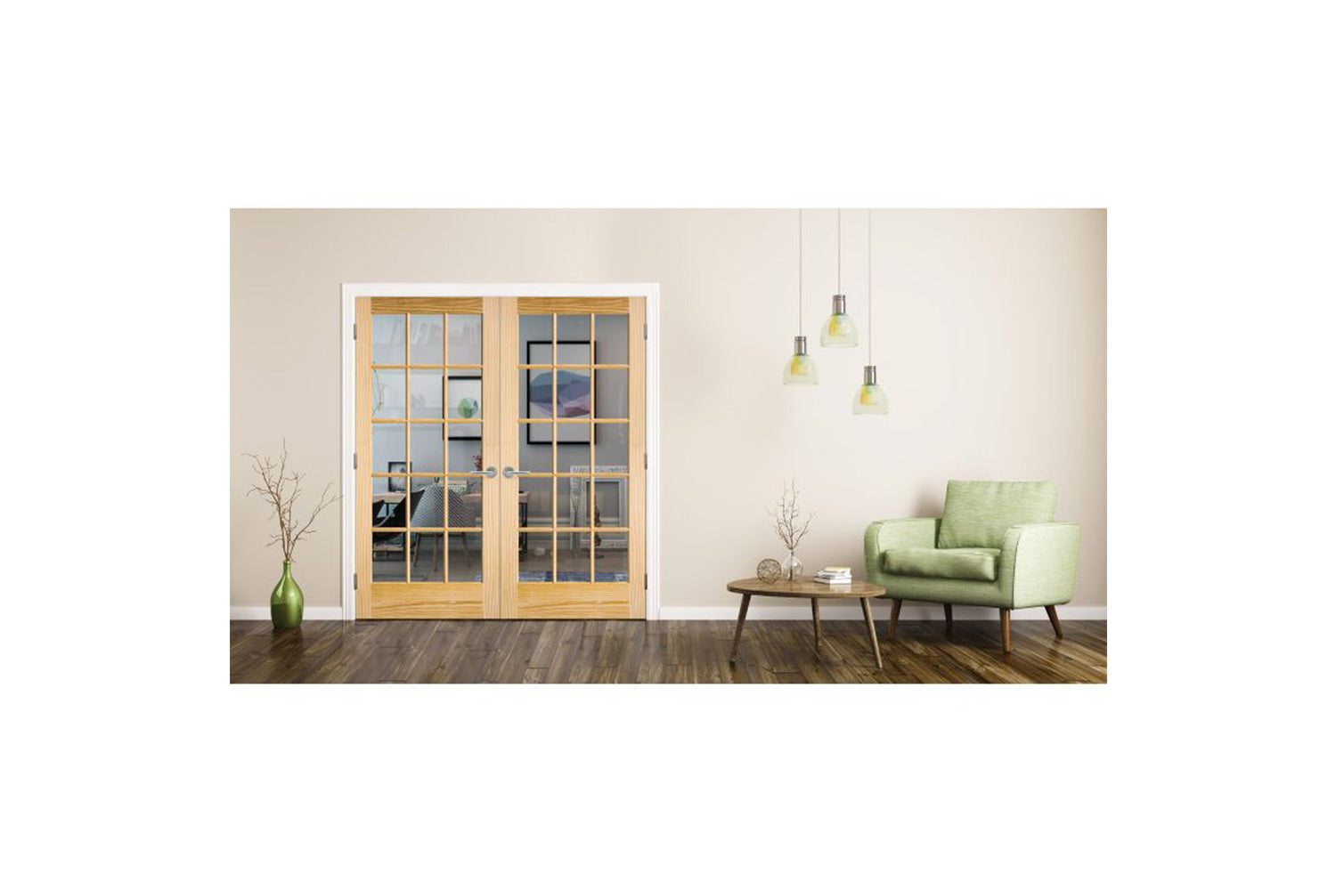 Masonite 15-Lite 1-3/8" Primed French Interior Door