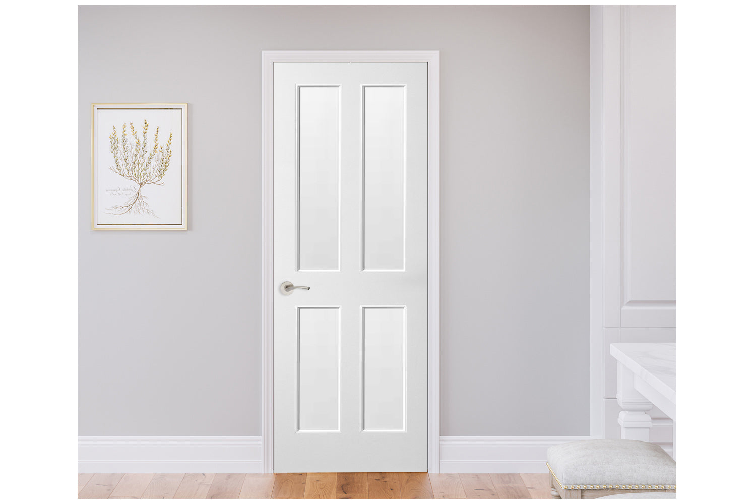Masonite LP44 1-3/8" Primed MDF Square Flat Interior Door