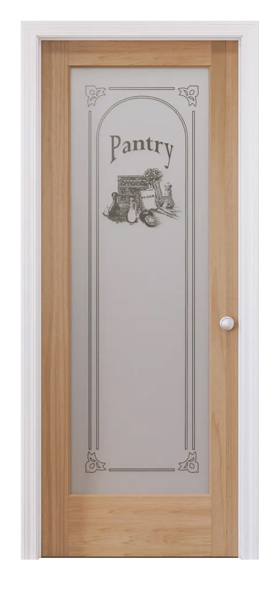 Masonite Pantry 1-3/8" Frosted Glass Pine Interior Door