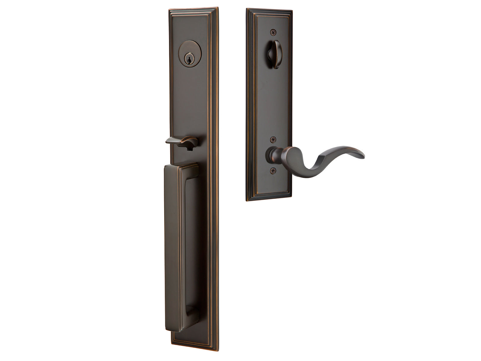 Emtek Melrose Tubular Entry Handleset Oil Rubbed Bronze US10B
