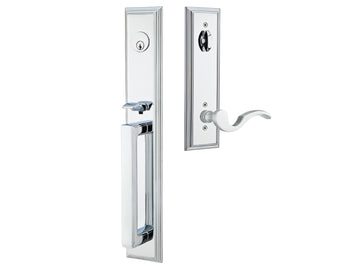 Emtek Melrose Tubular Entry Handleset Polished Chrome US26