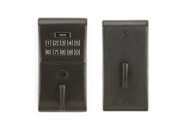 Emtek Modern Brass Keypad Deadbolt Oil Rubbed Bronze US10B