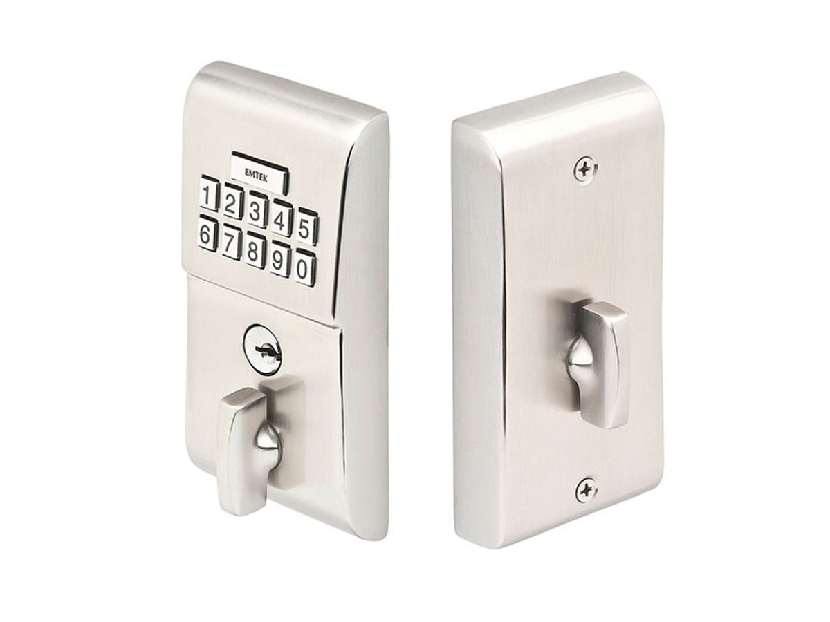 Emtek Modern Brass Keypad Deadbolt Satin Nickel US15