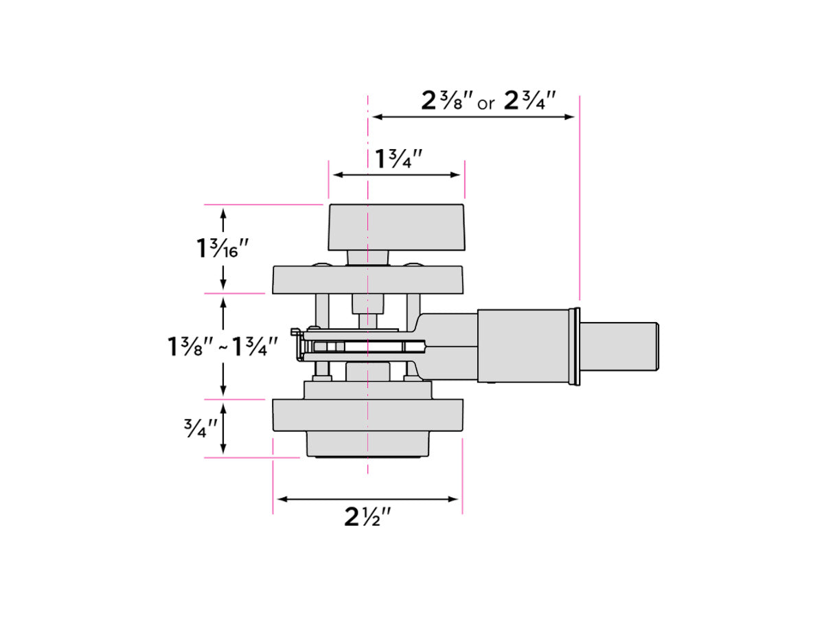 Sure-Loc Modern Deadbolt - Dimensions