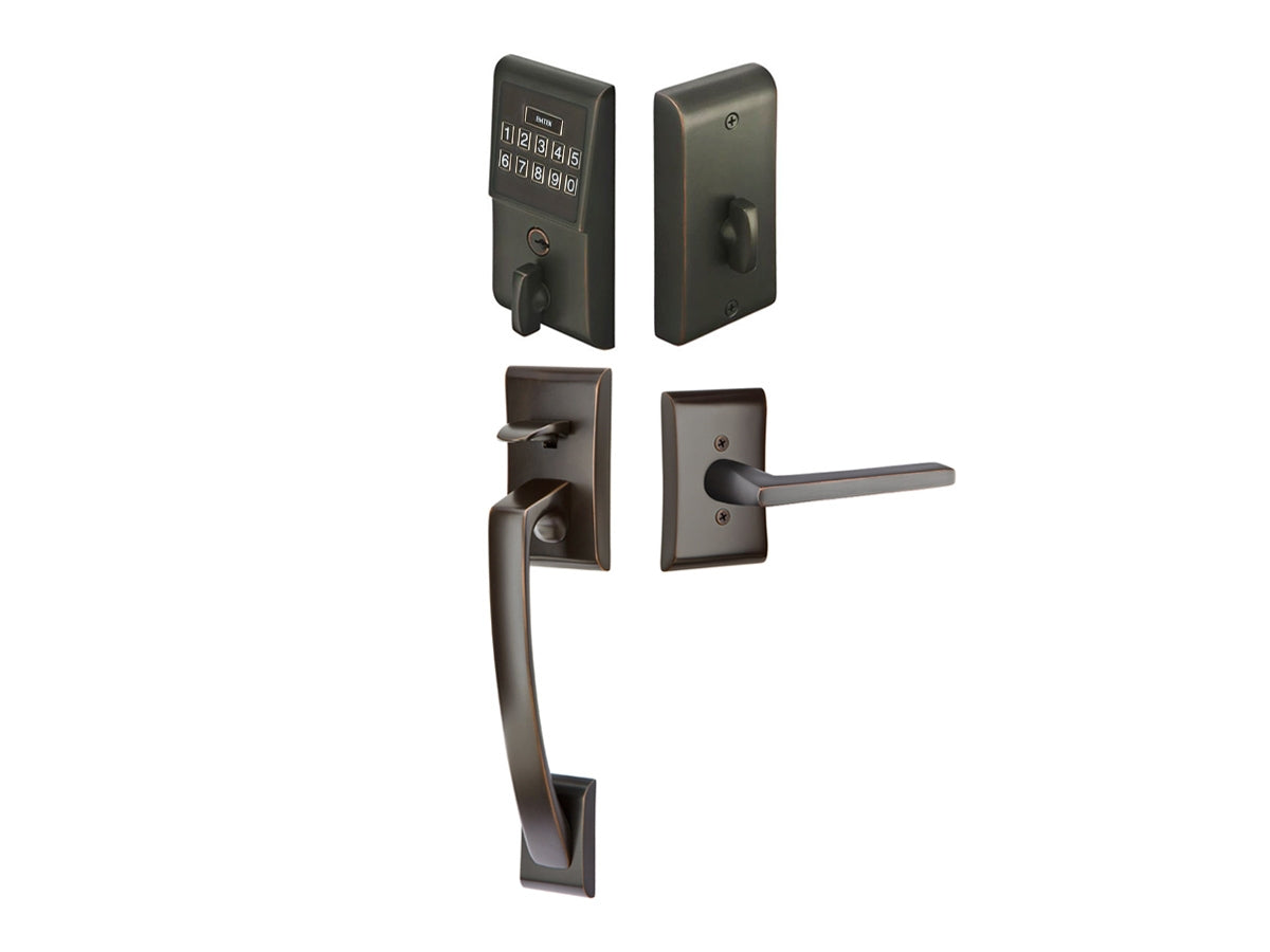 Emtek Modern Brass Keypad Entryset Oil Rubbed Bronze US10B