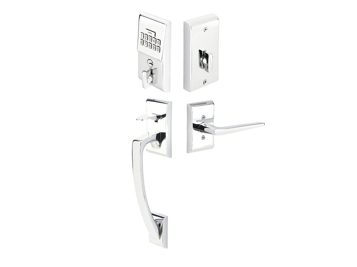 Emtek Modern Brass Keypad Entryset Polished Chrome US26