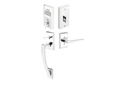 Emtek Modern Brass Keypad Entryset Polished Chrome US26