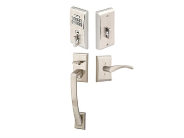 Emtek Modern Brass Keypad Entryset Satin Nickel US15