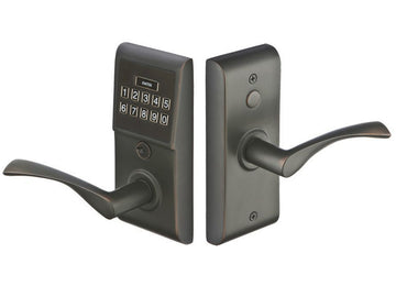 Emtek Modern Brass Keypad Leverset Oil Rubbed Bronze US10B
