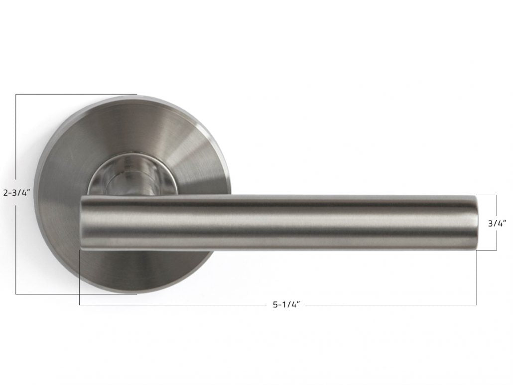 Nova Modernus Interior Door Lever - Dimensions