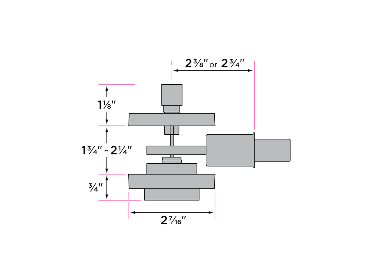 Sure-Loc Mountain Round Deadbolt - Dimensions