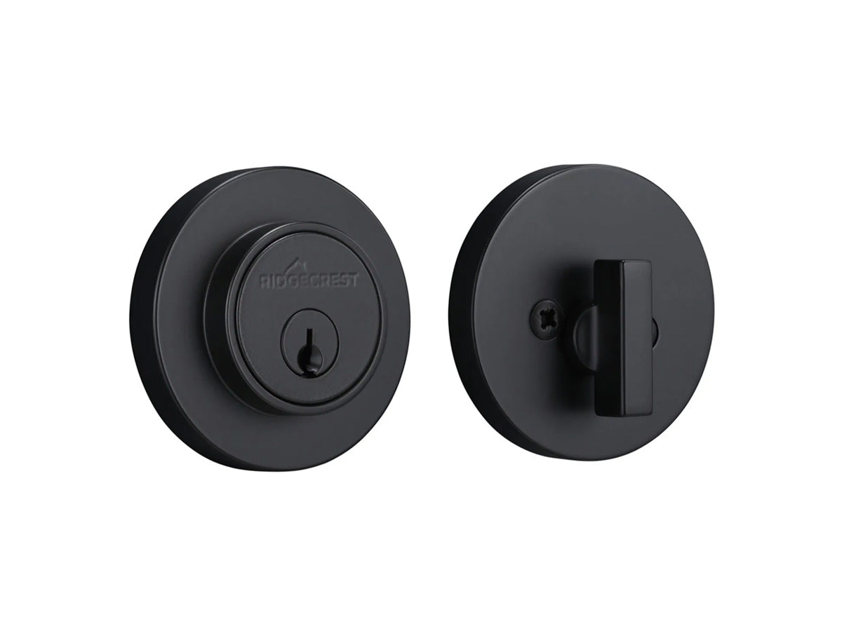 Sure-Loc Mountain Round Deadbolt - Flat Black