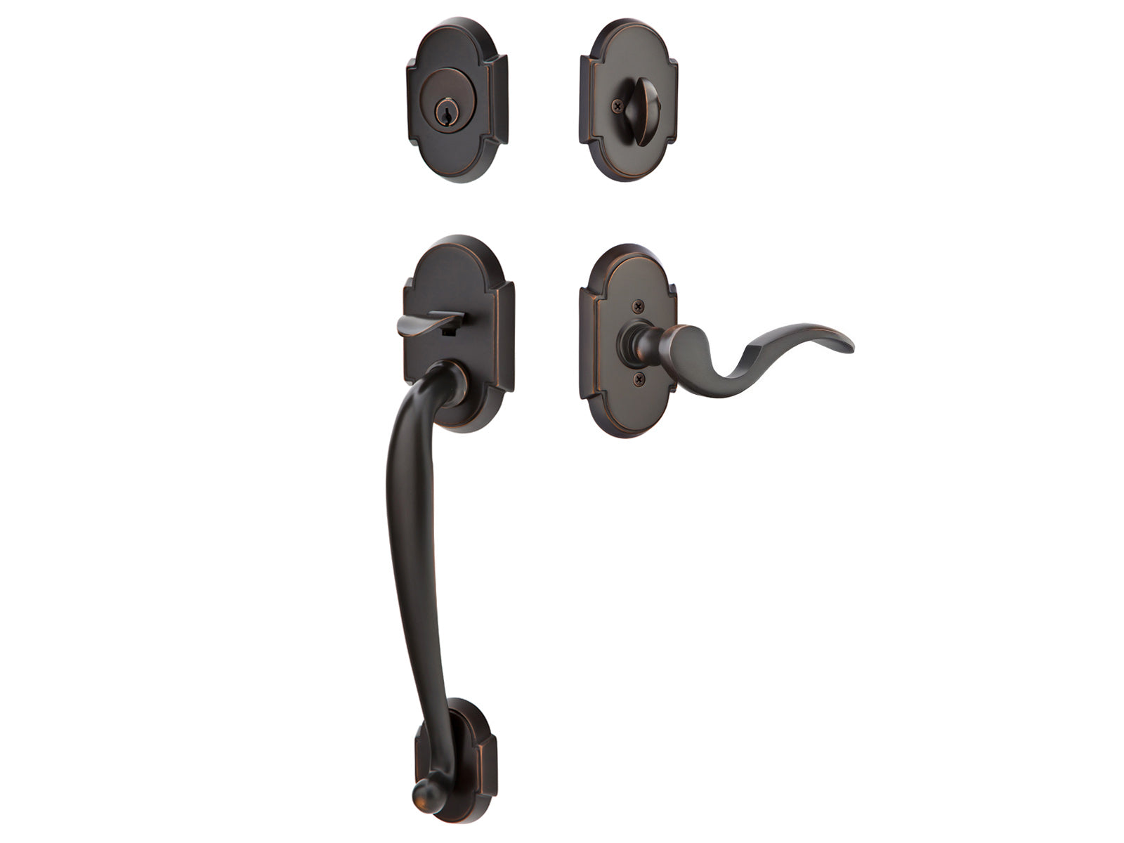 Emtek Nashville Tubular Entry Handleset Oil Rubbed Bronze US10B