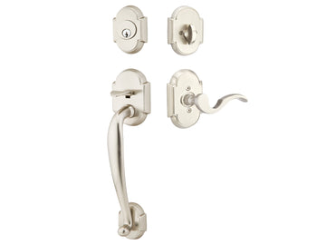 Emtek Nashville Tubular Entry Handleset Satin Nickel US15