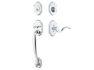 Emtek Nashville Tubular Entry Handleset Polished Chrome US26