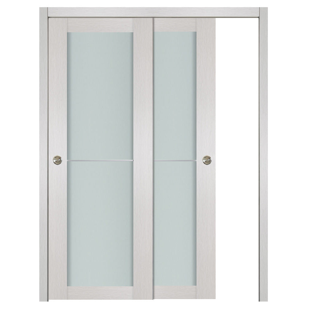 Nova 1 Lite 1H White Wenge Wood Laminated Modern Interior Door - Bypass Door