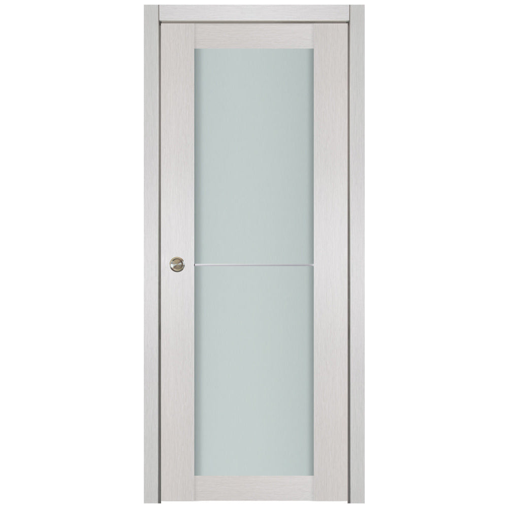 Nova 1 Lite 1H White Wenge Wood Laminated Modern Interior Door - Single Pocket