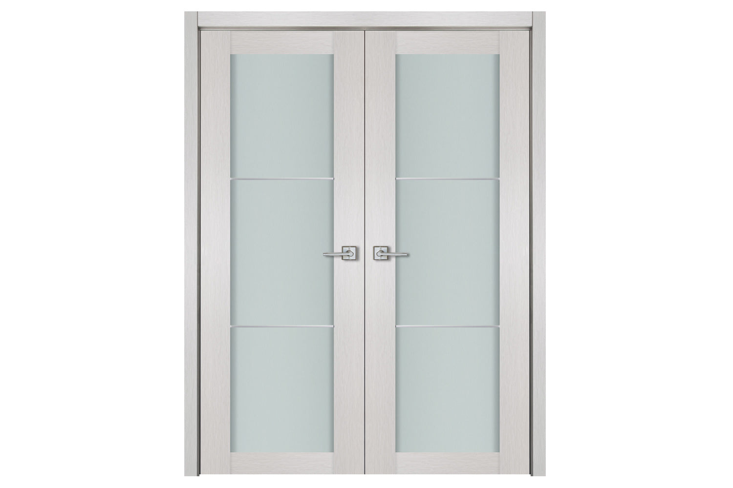 Nova 1 Lite 2H White Wenge Wood Laminated Modern Interior Door - Double Door