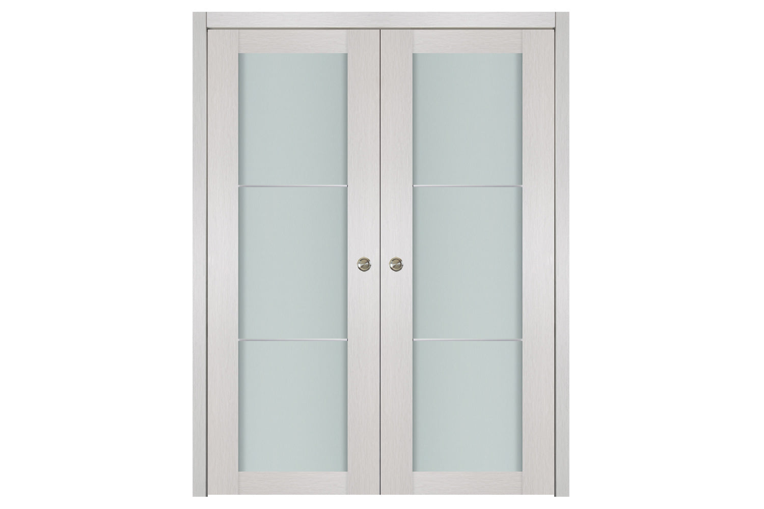Nova 1 Lite 2H White Wenge Wood Laminated Modern Interior Door - Double Pocket