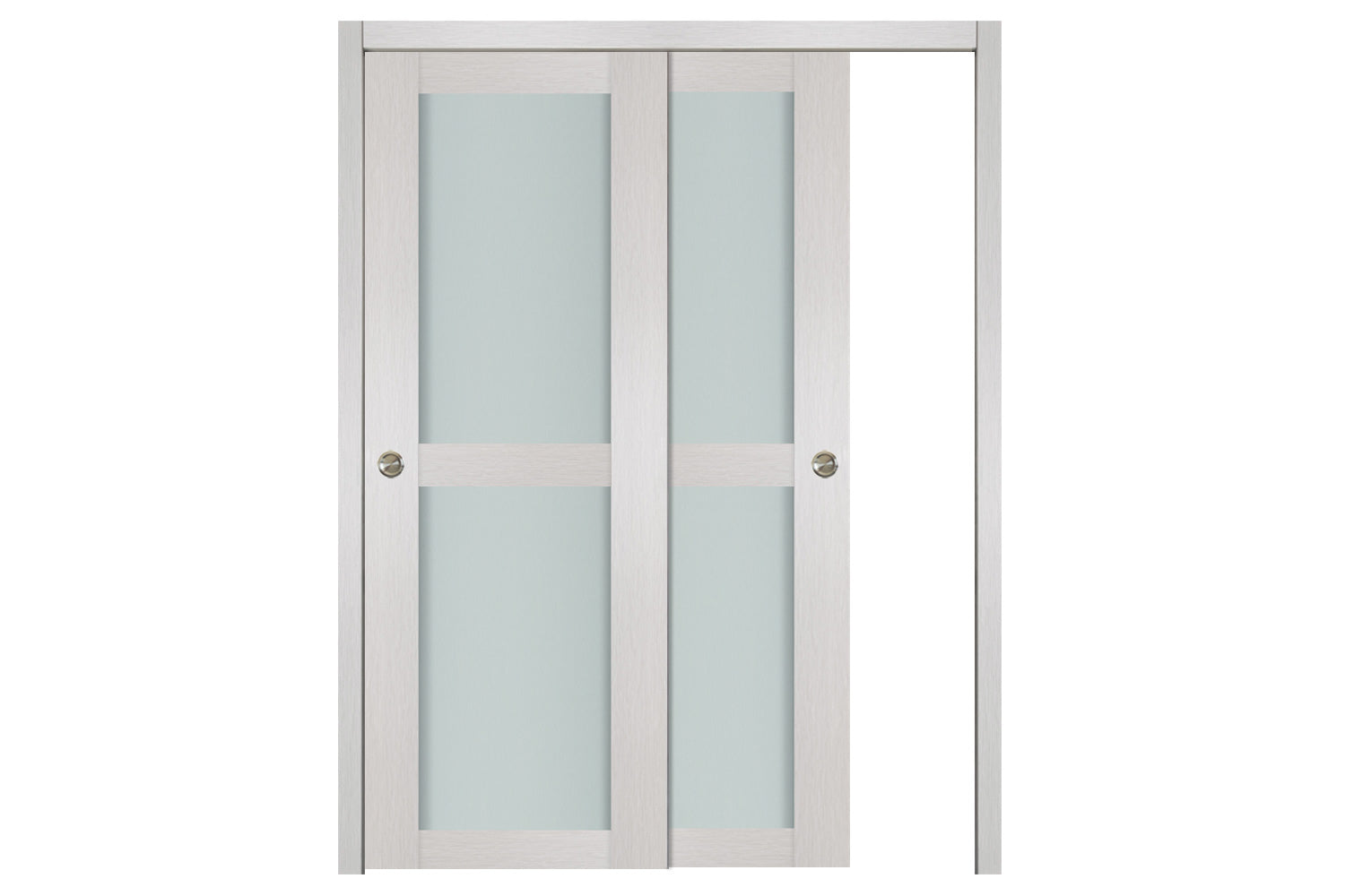 Nova 2 Lite White Wenge Wood Laminated Modern Interior Door - Bypass Door
