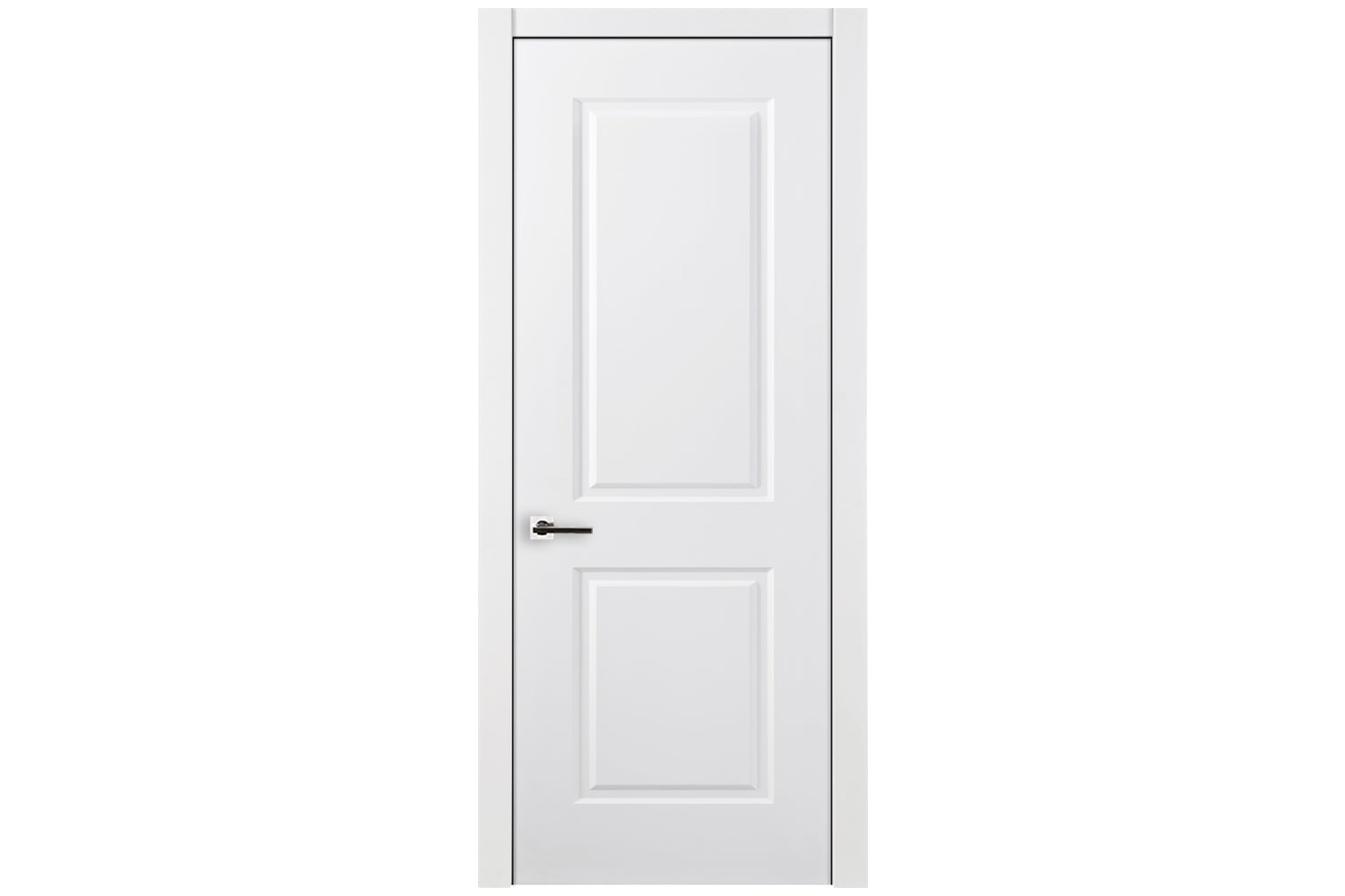 Nova 2 Panel Square Soft White Laminated Traditional interior Door - Single Door