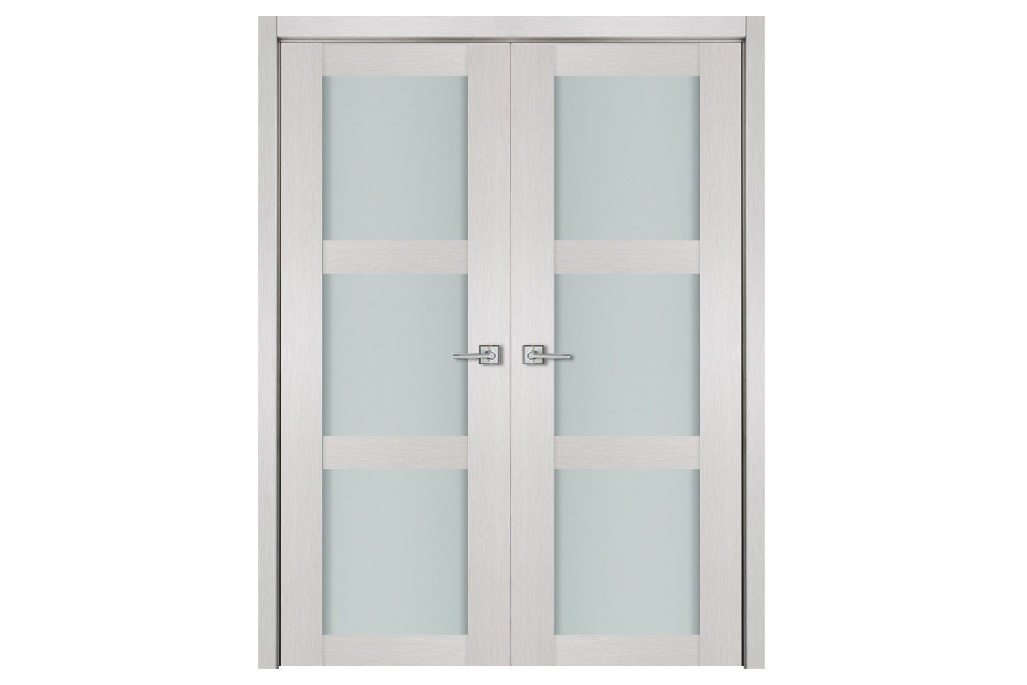 Nova 3 Lite White Wenge Wood Laminated Modern Interior Door - Double Door