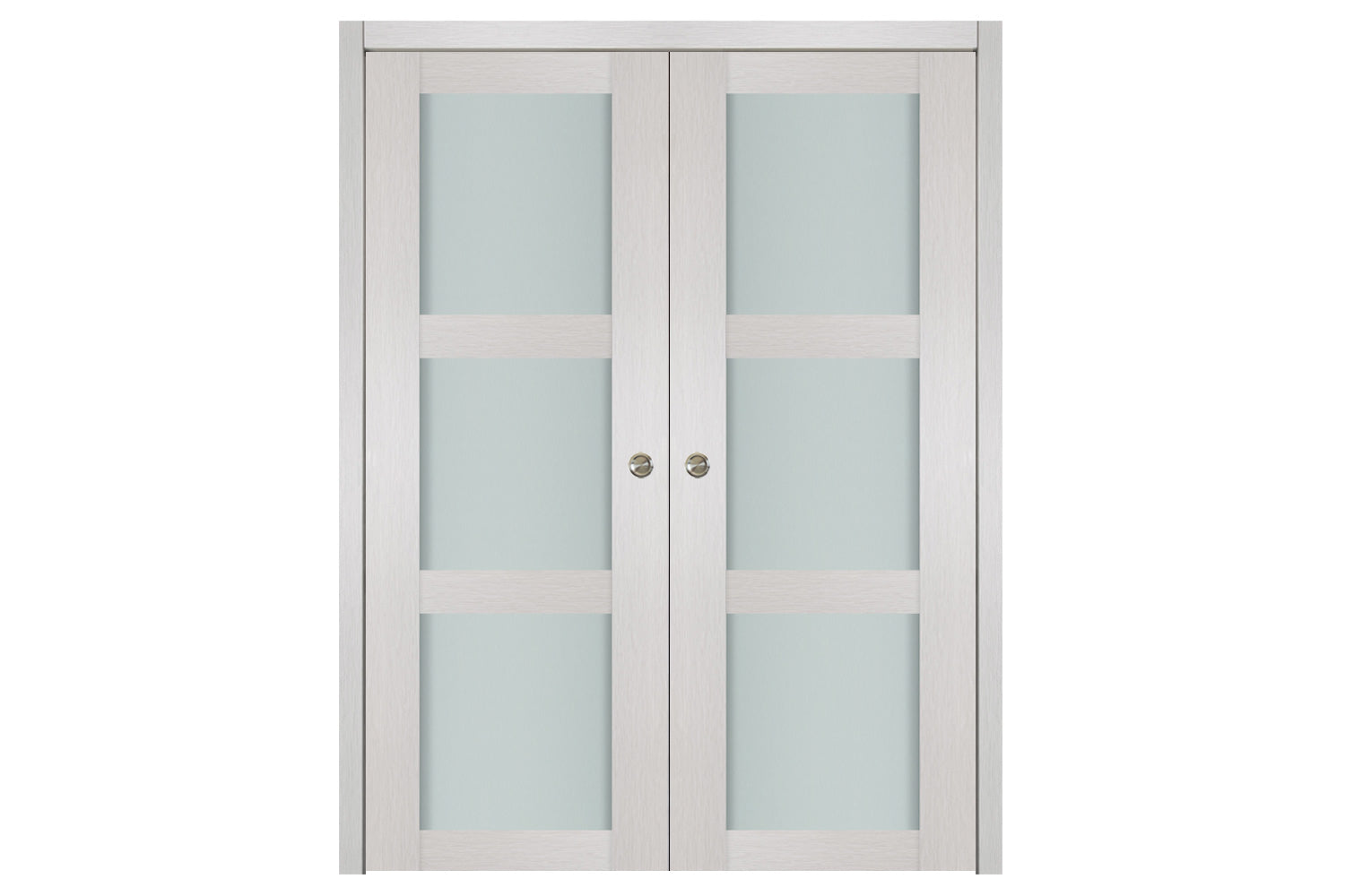 Nova 3 Lite White Wenge Wood Laminated Modern Interior Door - Double Pocket
