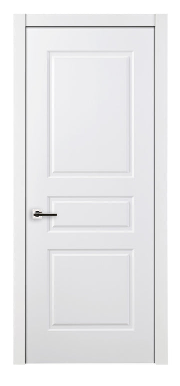 Nova 3 Panel Soft White Laminated Traditional interior Door