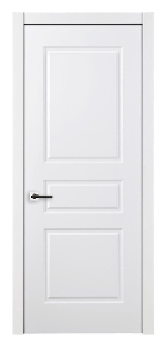 Nova 3 Panel Soft White Laminated Traditional interior Door