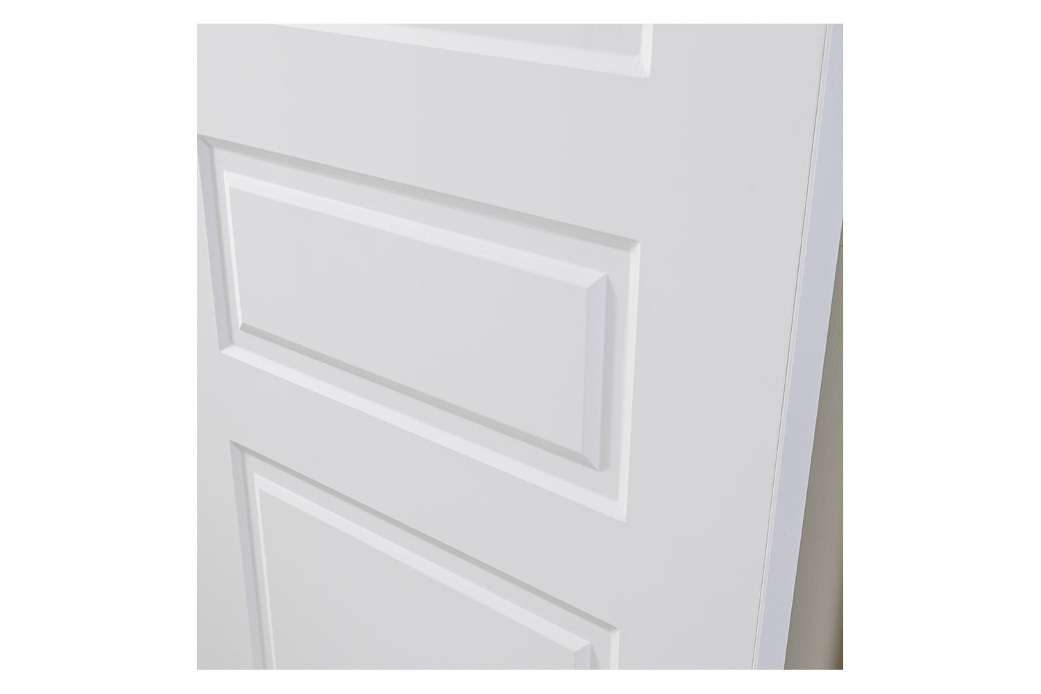 Nova 3 Panel Soft White Laminated Traditional interior Door