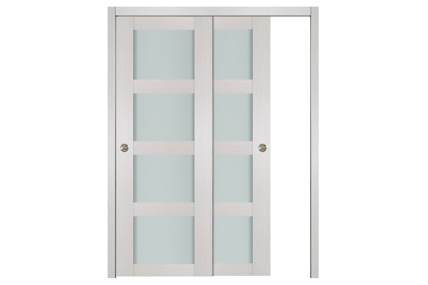 Nova 4 Lite White Wenge Wood Laminated Modern Interior Door - Bypass Door