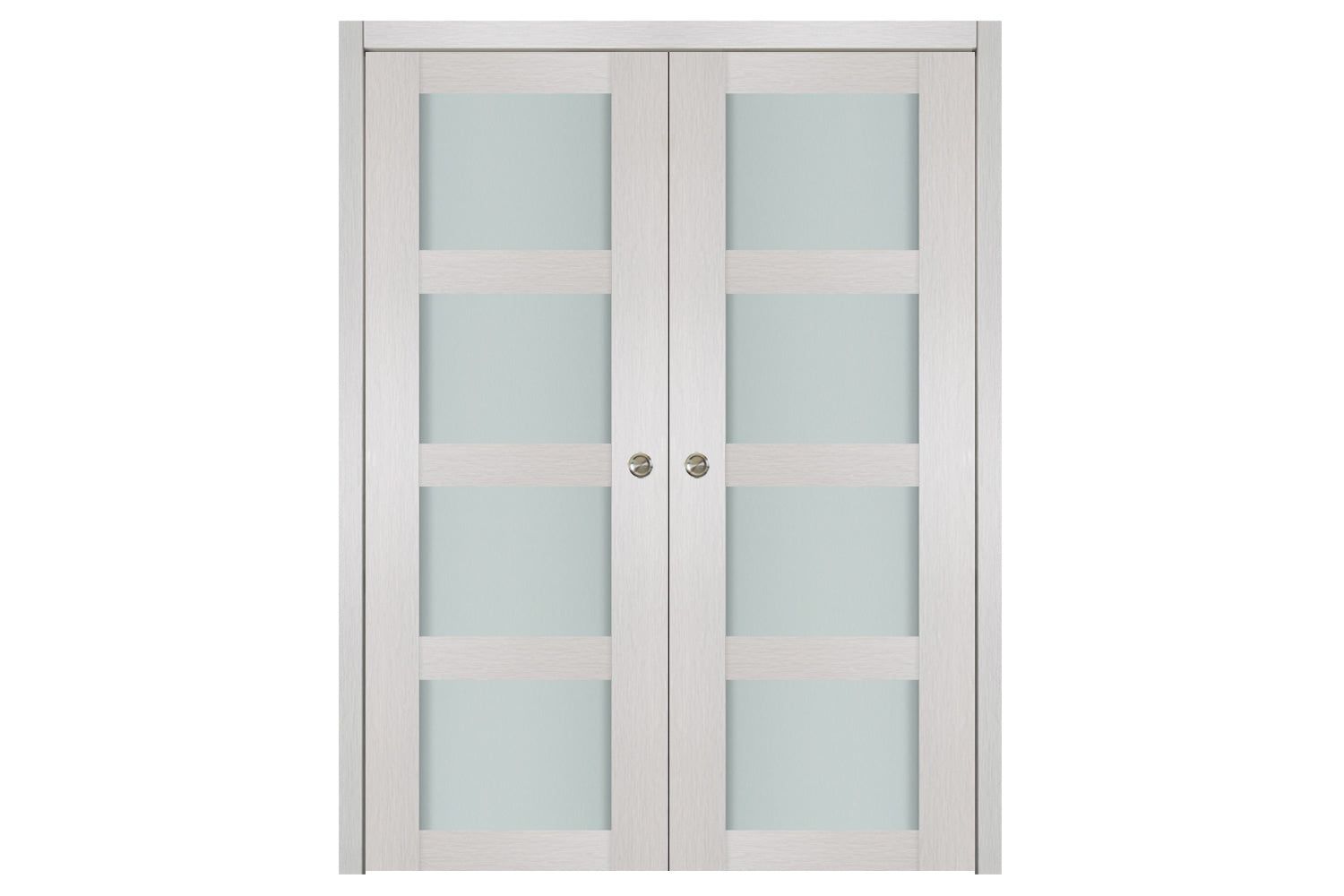 Nova 4 Lite White Wenge Wood Laminated Modern Interior Door - Double Pocket