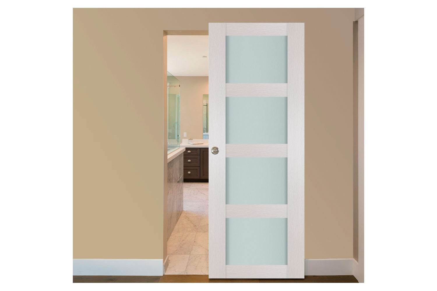 Nova 4 Lite White Wenge Wood Laminated Modern Interior Door - Magic Door