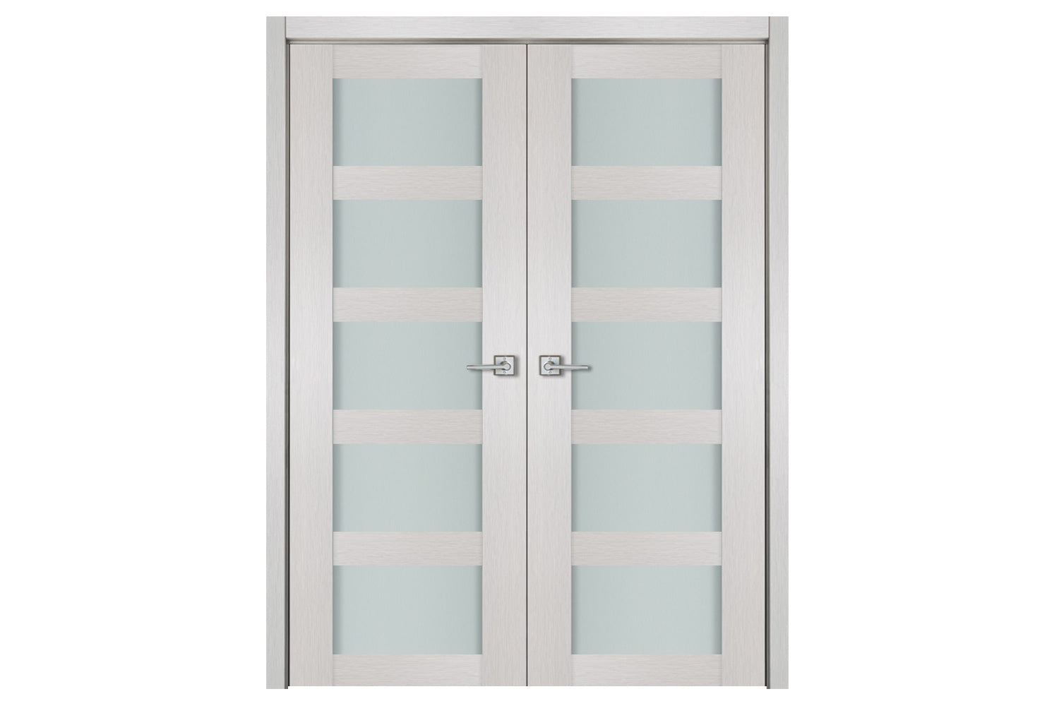 Nova 5 Lite White Wenge Wood Laminated Modern Interior Door - Double Door