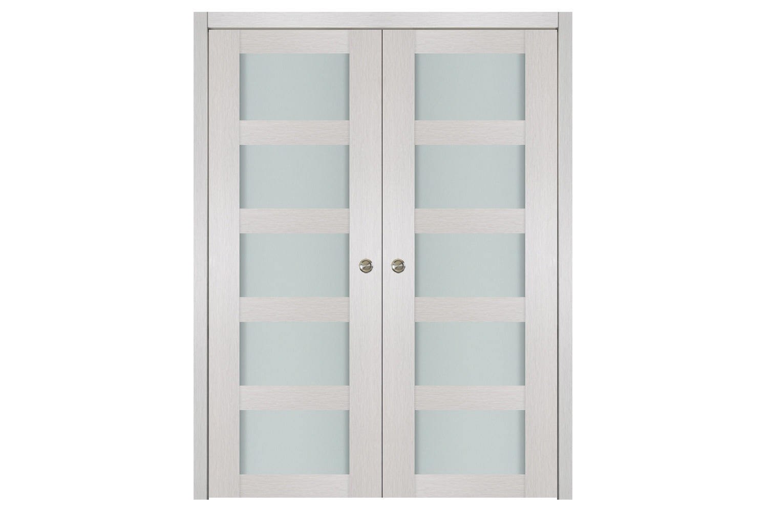 Nova 5 Lite White Wenge Wood Laminated Modern Interior Door - Double Pocket