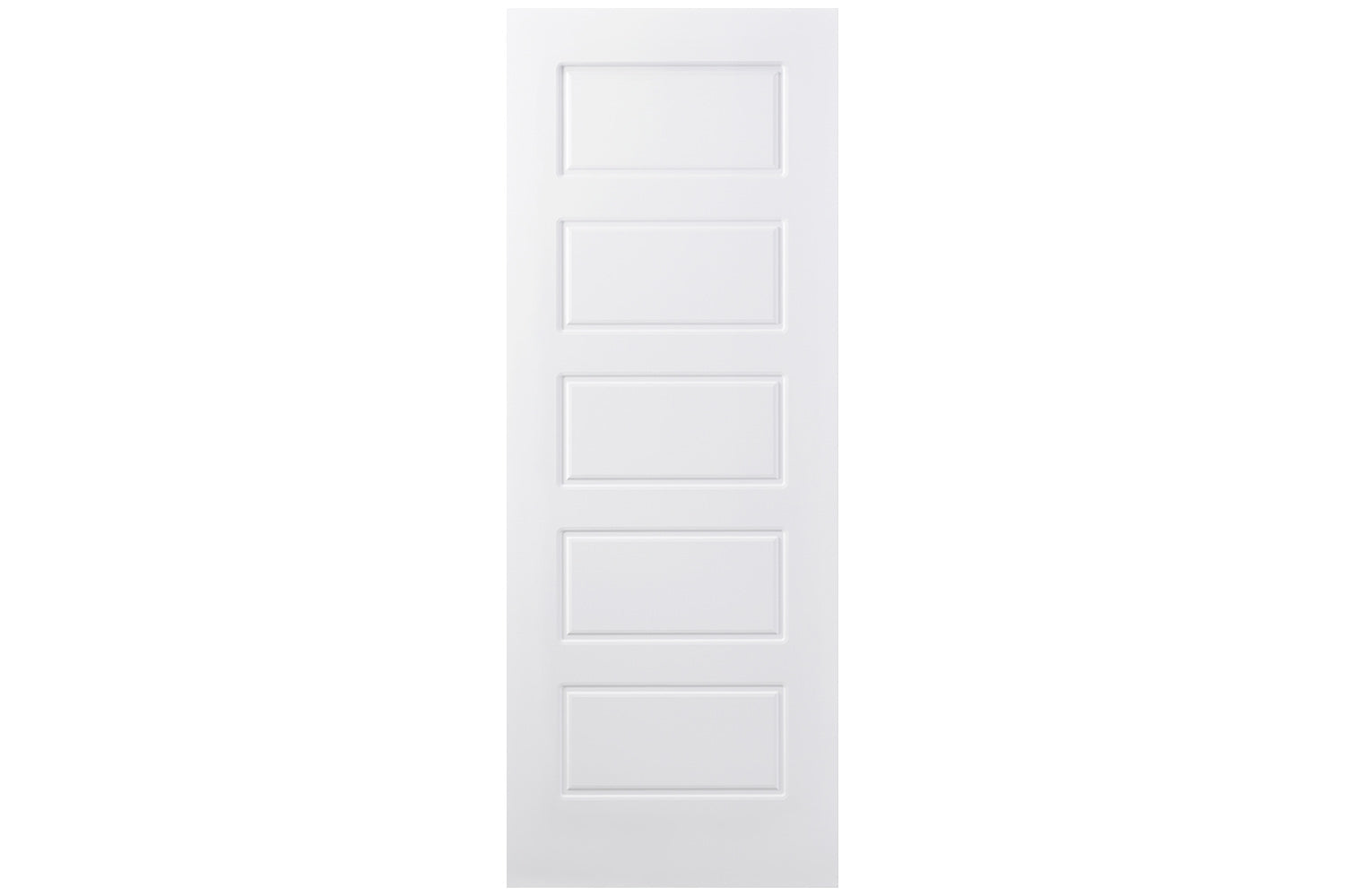 Nova 5 Panel Soft White Laminated Traditional interior Door - Slab