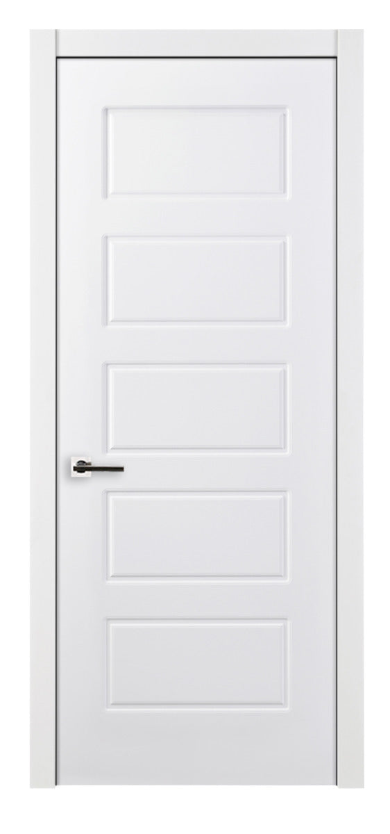 Nova 5 Panel Soft White Laminated Traditional interior Door